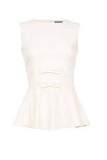 Top sa naglašenim strukom i ukrasnim mašnama Tiffany Production